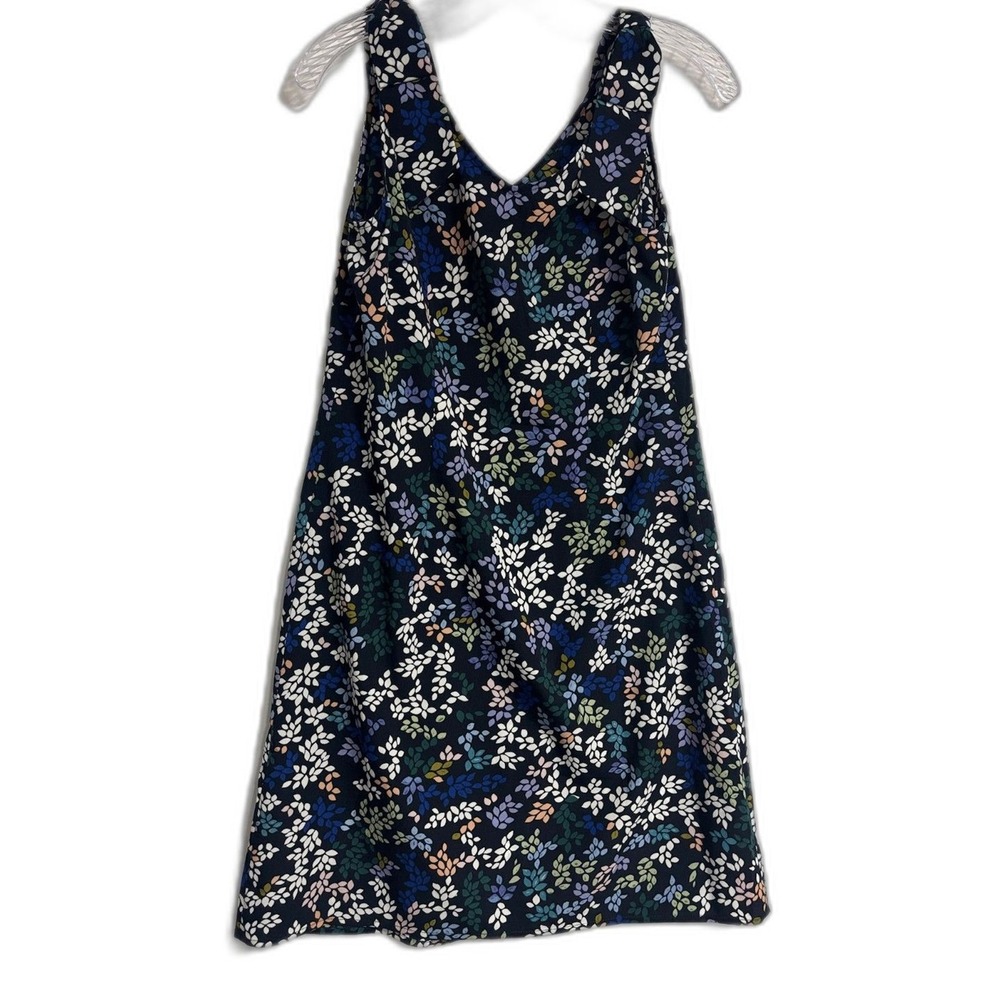 Cabi Cinco Floral Shift Dress S EUC Blue Multicolor V-Neck Coquette Cottagecore - Picture 3 of 10